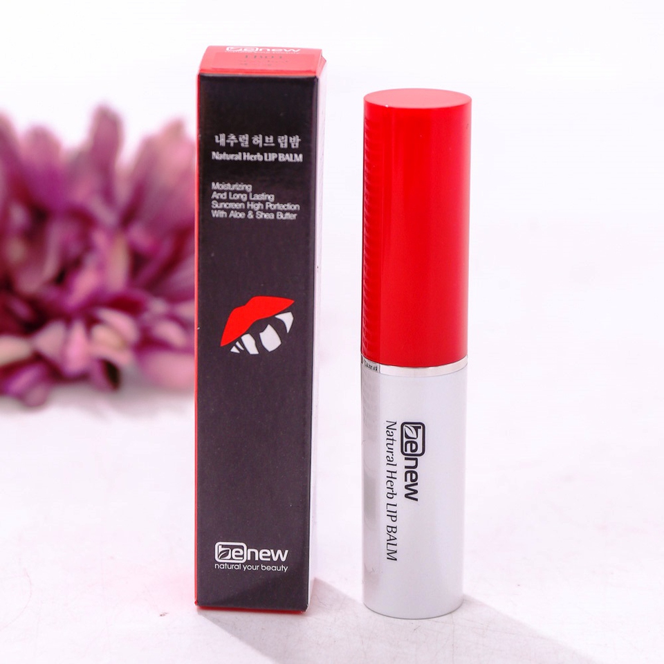 Son dưỡng có màu chống thâm và dưỡng ẩm môi Benew Natural Herb Lip Balm Hàn Quốc - Hàn Quốc Chính Hãng - Đỏ tươi