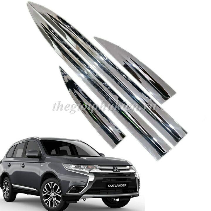 Bộ ốp sườn, nẹp sườn Mitsubishi Outlander mạ Crom cao cấp