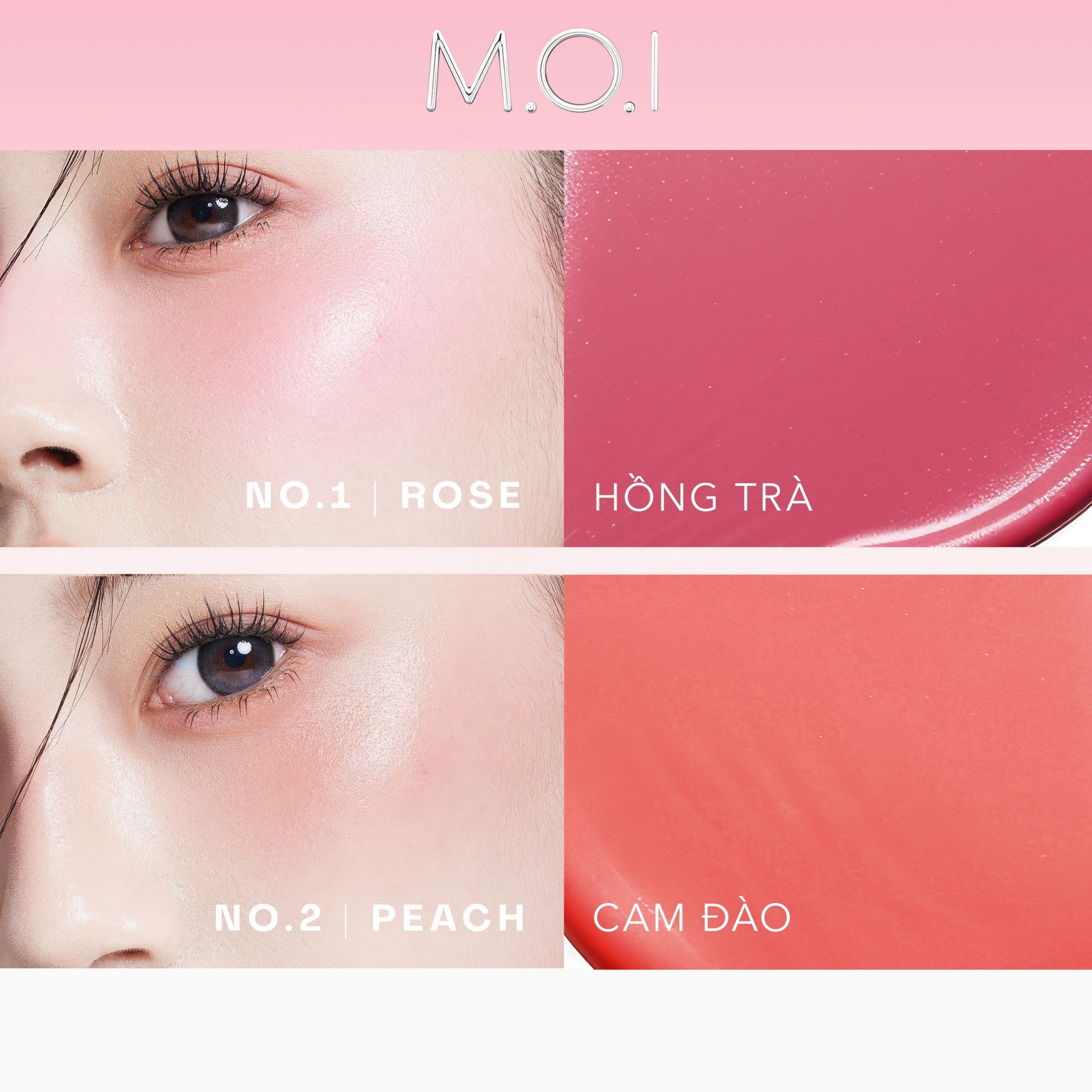 Má hồng kem 2 màu MOI Dual Cream Blusher 8 gram
