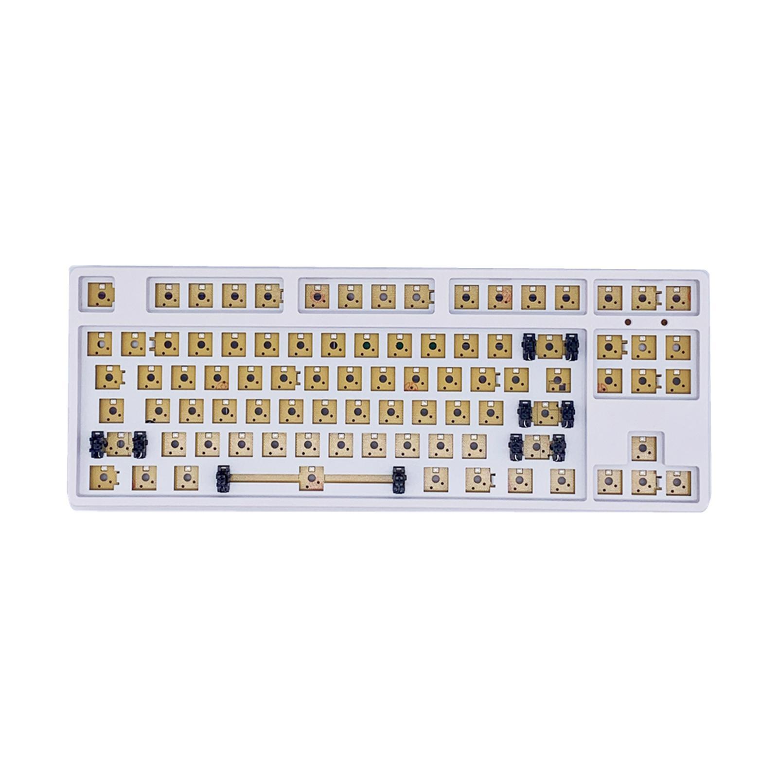 87 Keys Wired Mechanical Keyboard DIY Kit Hot-Swappable Switch Durable Easy to Install