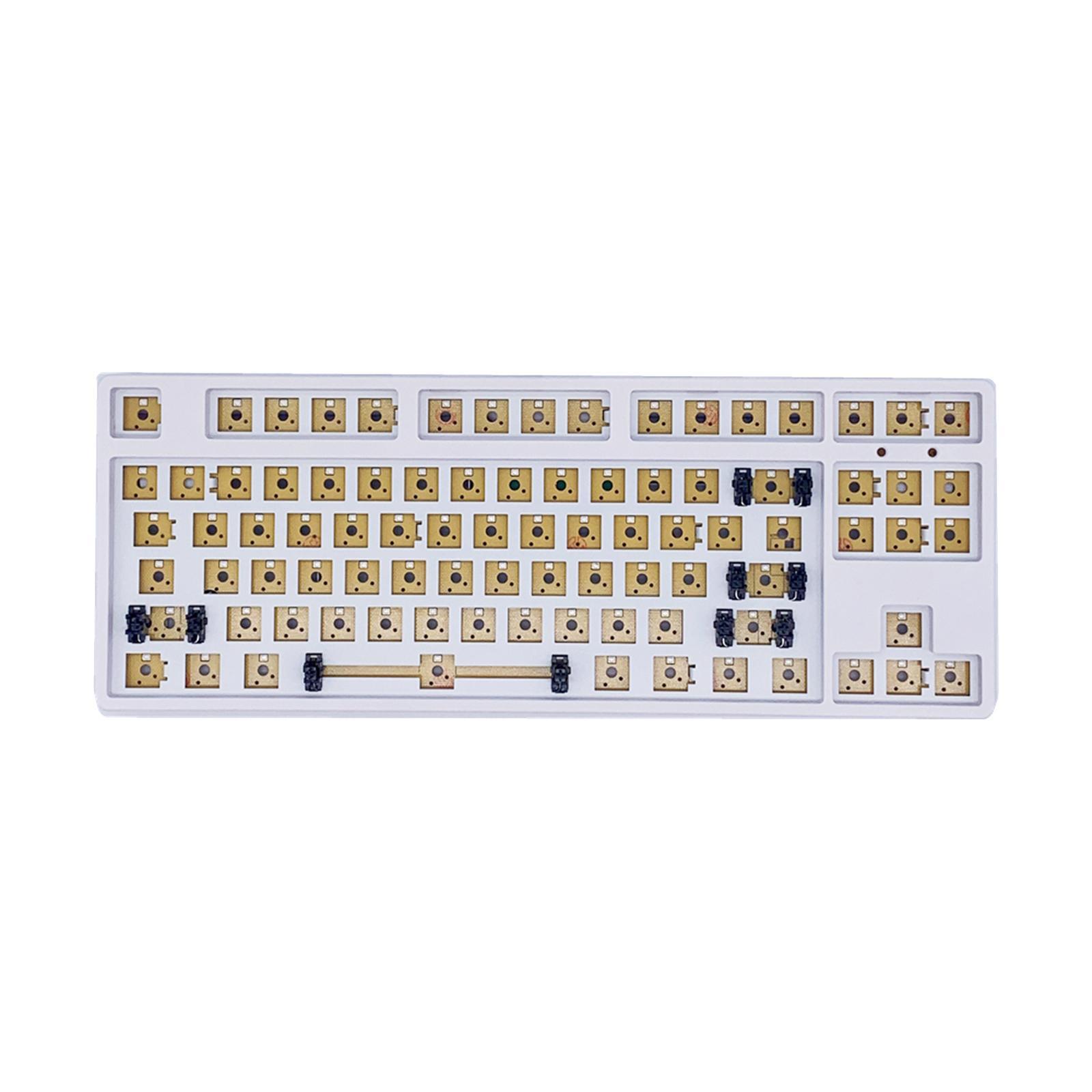 87 Keys Wired Mechanical Keyboard DIY Kit Hot-Swappable Switch Durable Easy to Install