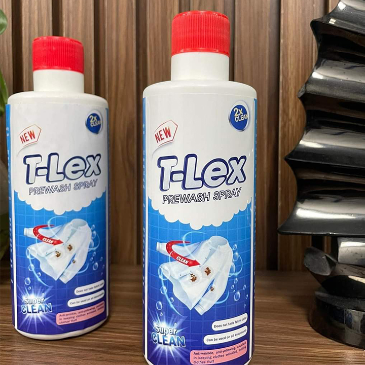 Chai Tẩy Trắng Quần Áo T-LEX 500ml, Tẩy Mốc, Ố Vàng, Không Phai Màu - Dùng Cả Vải Trắng, Màu [Tặng Viên Tẩy