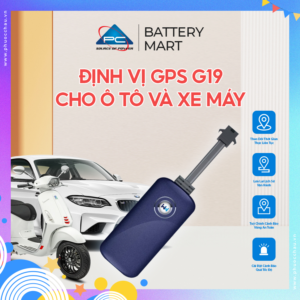 Thiết Bị Định Vị Xe Máy Ô Tô G19 Chất Lượng Cao, Chính Xác, Chống Nước IP67, Phần Mềm Tiếng Việt