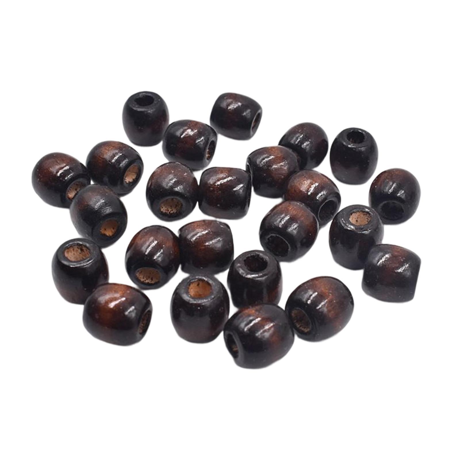 200Pcs Large Hole Wooden Beads Wood Loose Beads Beads for Threading