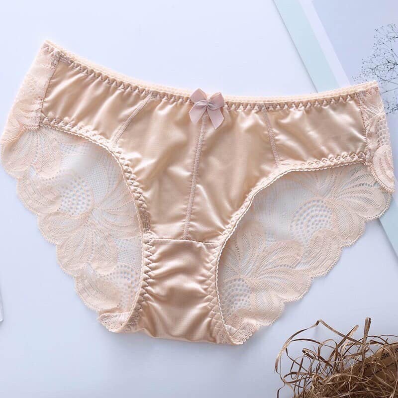 Combo 5 Quần Lót Ren Nữ Phi Lụa Dòng Cao Cấp - Quần Sịp Nữ N14