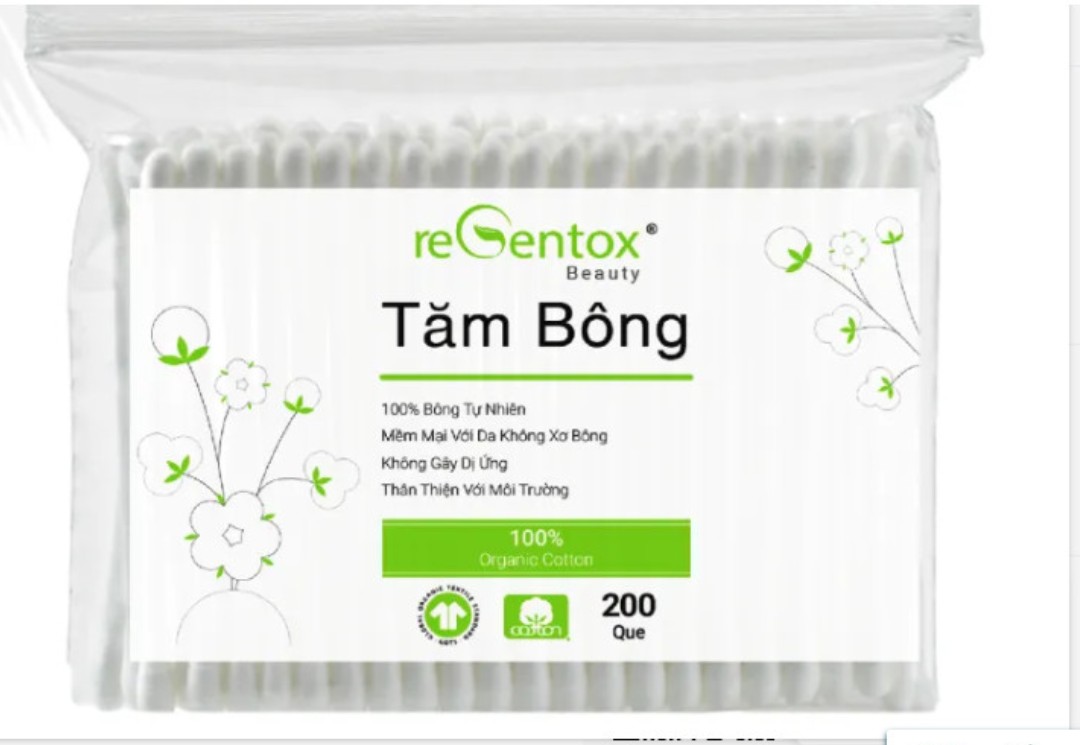 tăm bông Regentox người lớn gói 200 que