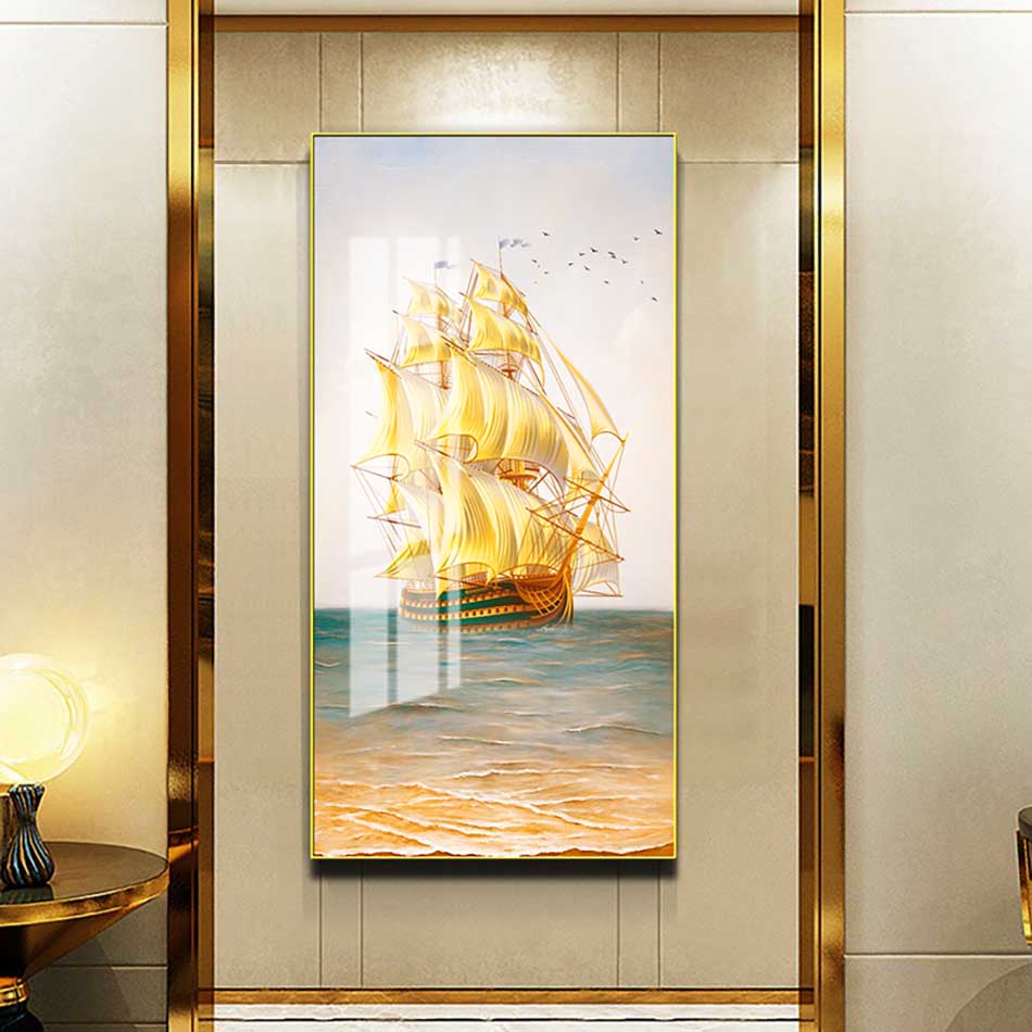 Tranh mica cao cấp Thuyền buồm trên biển - MK021