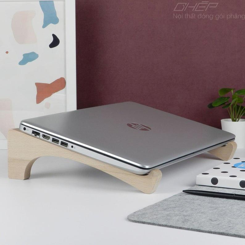 Giá Đỡ Laptop -001/ Kệ Laptop Gỗ / Kệ Macbook / Giá Đỡ cho máy tính 13 - 17 inch +