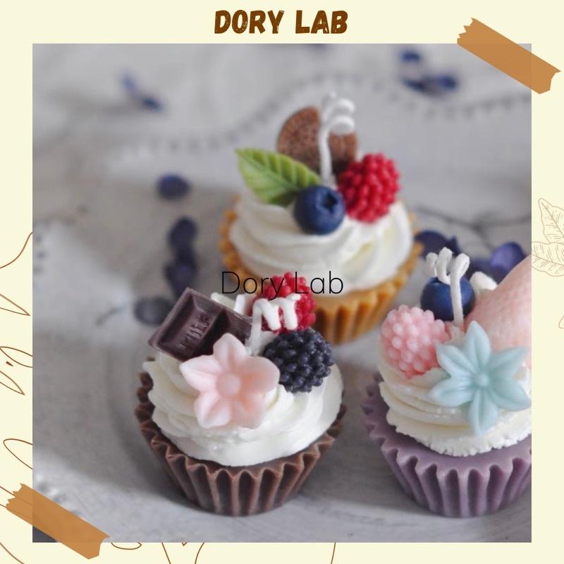 Nến Thơm Bánh Cupcake Mix Topping Nhiều Màu Sắc - Dory Lab