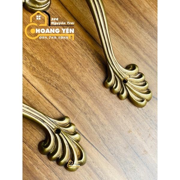 Tay nắm đồng, tay nắm cửa bằng đồng tân cổ điển 40cm - vếch T24