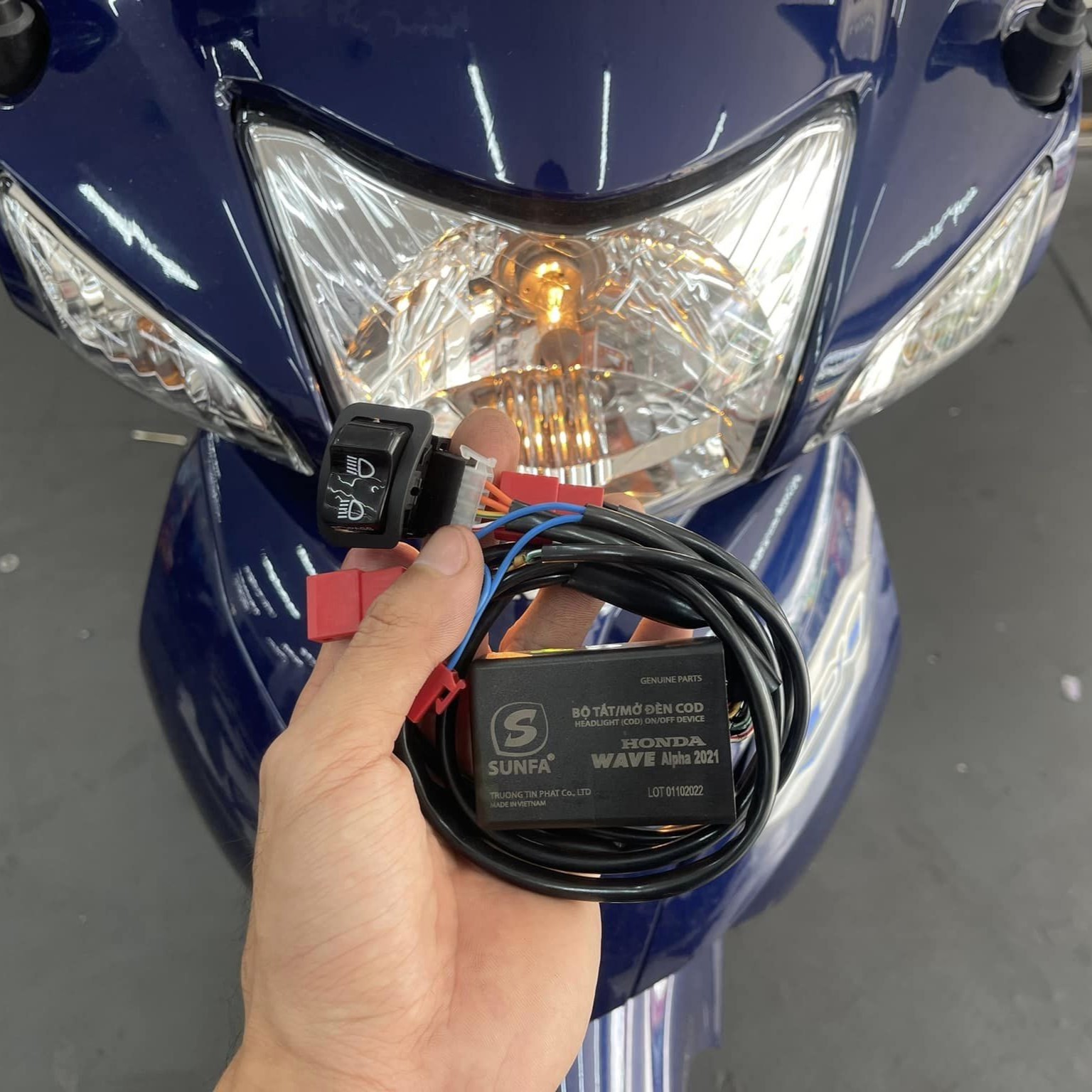 Bộ công tắc đèn Sunfa cho Honda Wave A, Blade (090031)