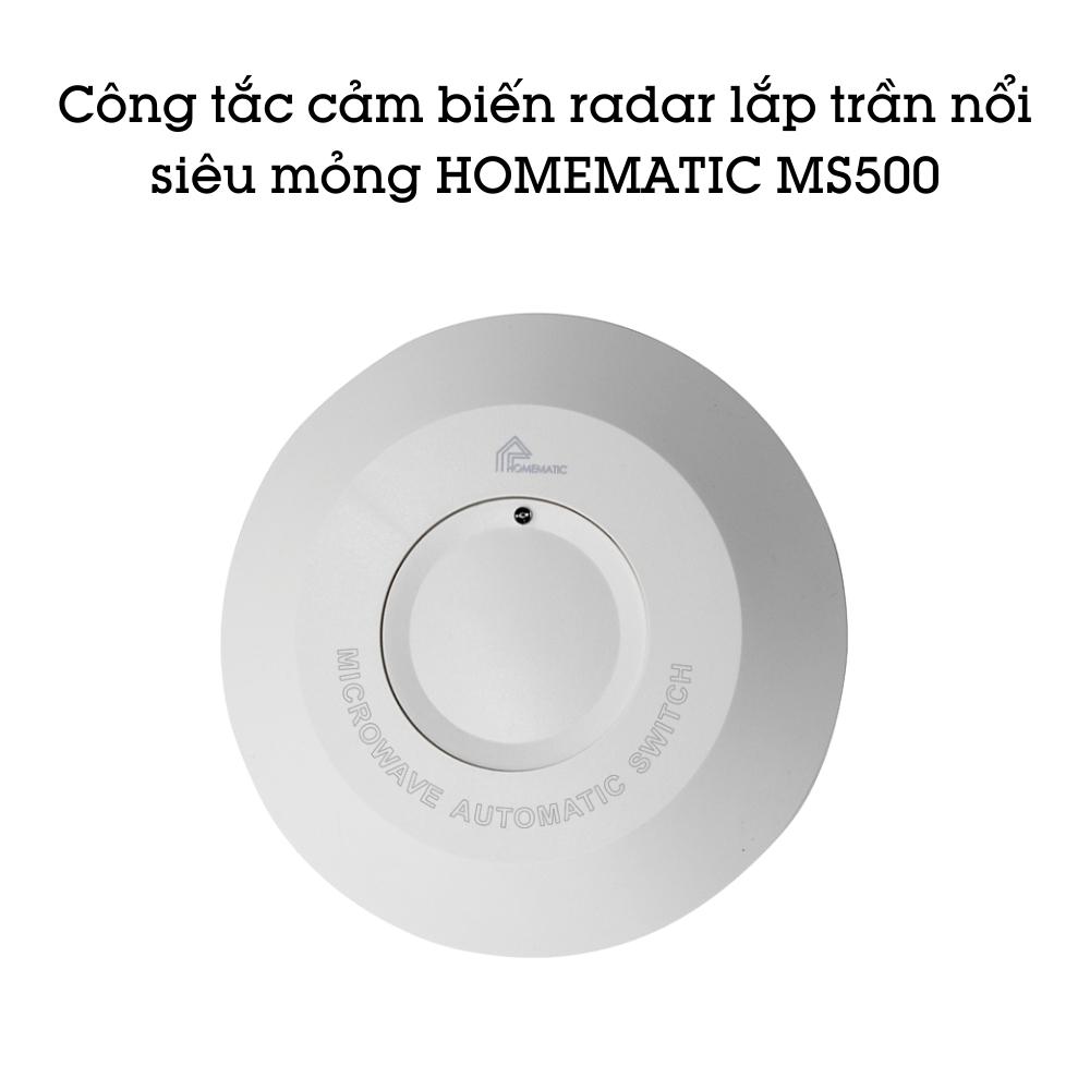 Công Tắc Cảm Biến Radar Lắp Trần Nổi Siêu Mỏng Siêu Nhạy Thẩm Mỹ Homematic MS500