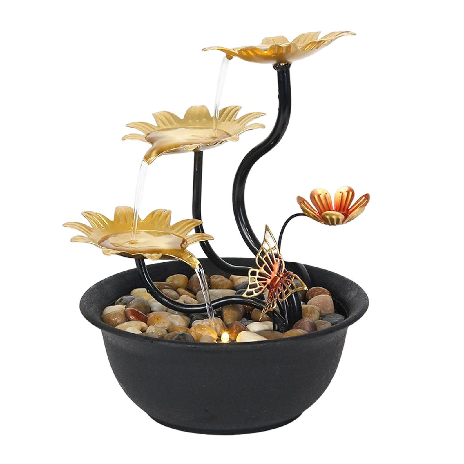 Tabletop Fountain Waterscape 3 Tiers for Zen Meditation Relaxing Living Room