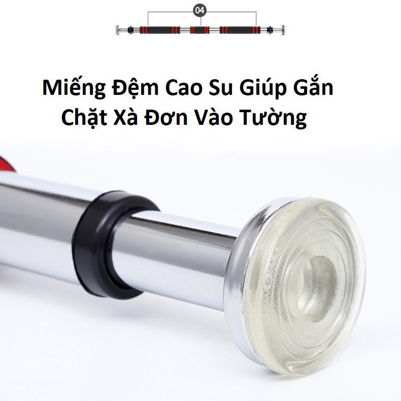 Xà Đơn Tăng Chiều Cao Đa Năng - Loại Inox Dày Xịn Chỉnh Nhiều Kích Thước - Có Hướng Dẫn Chi Tiết - 80-130cm - Hàng Chất Lượng