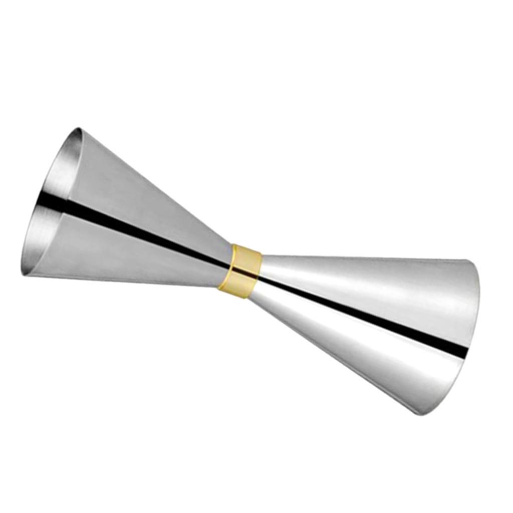 2 Pcs Double Cocktail Jigger Stainless Steel Bar Jigger Measure Cup 45&60ml