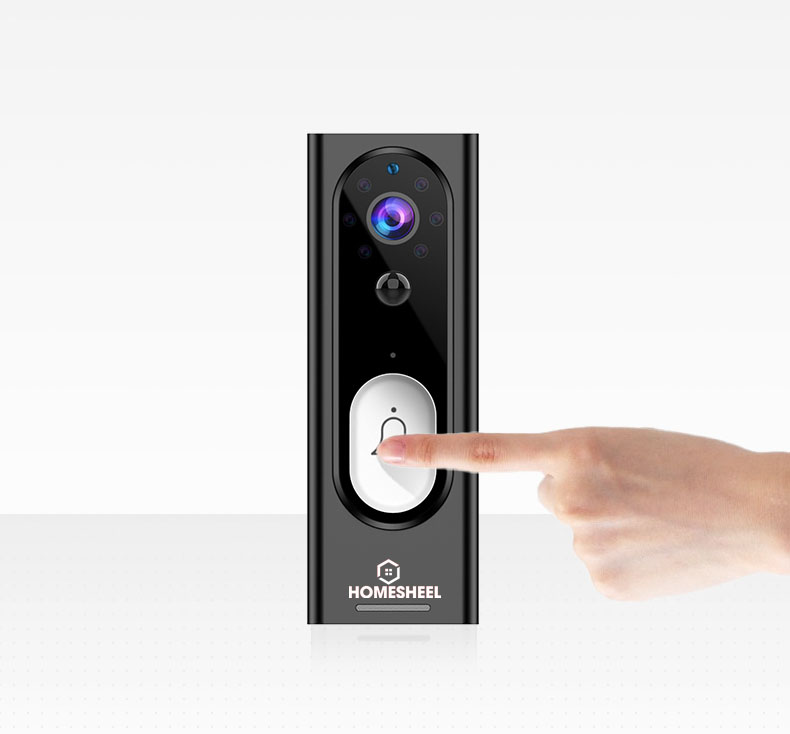 Chuông cửa Camera Smart Homesheel Doorbell M13 - Màu đen - Hàng chính hãng