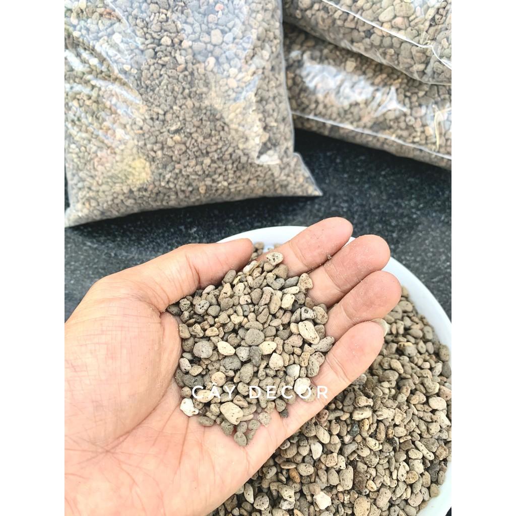 Đá bọt Pumice cực tốt cho sen đá, cây kiểng - size 3-6mm, gói 1kg