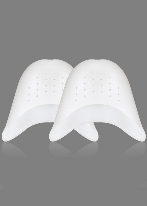Bộ 2 cặp miếng đệm silicon mũi giày êm chân - Màu trắng