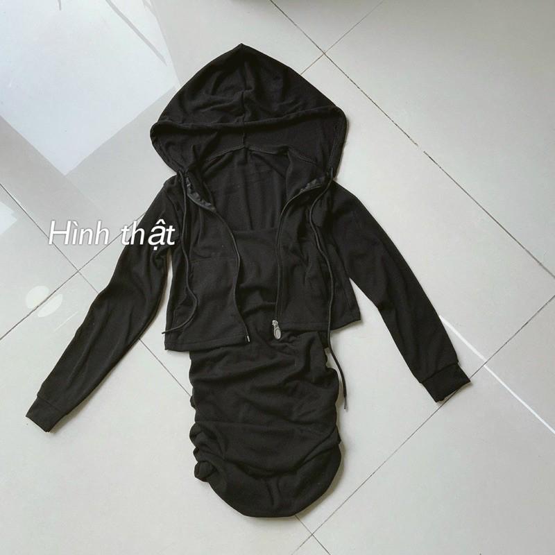 Set đâm nhún và áo khaoc nón chất thun borip T5U/B