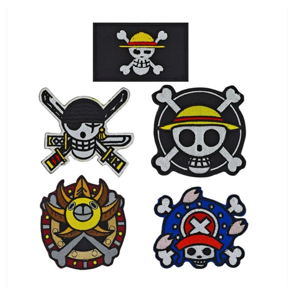 Patch_velcro thêu nhân vật hoạt hình One Piece dán ba lô_quần áo_túi xách