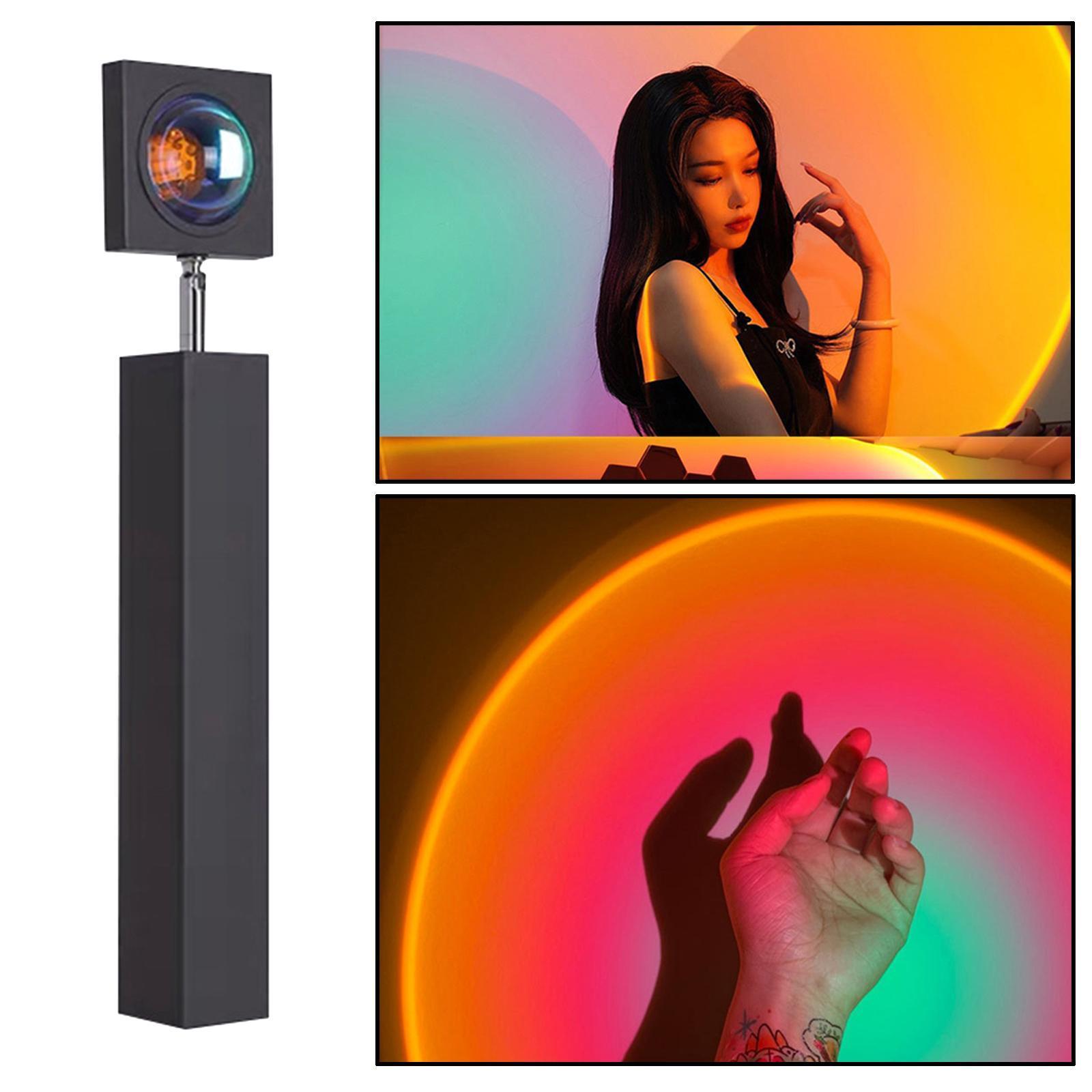 LED Rainbow Projector Atmosphere Night Light Lamp Wall Decor