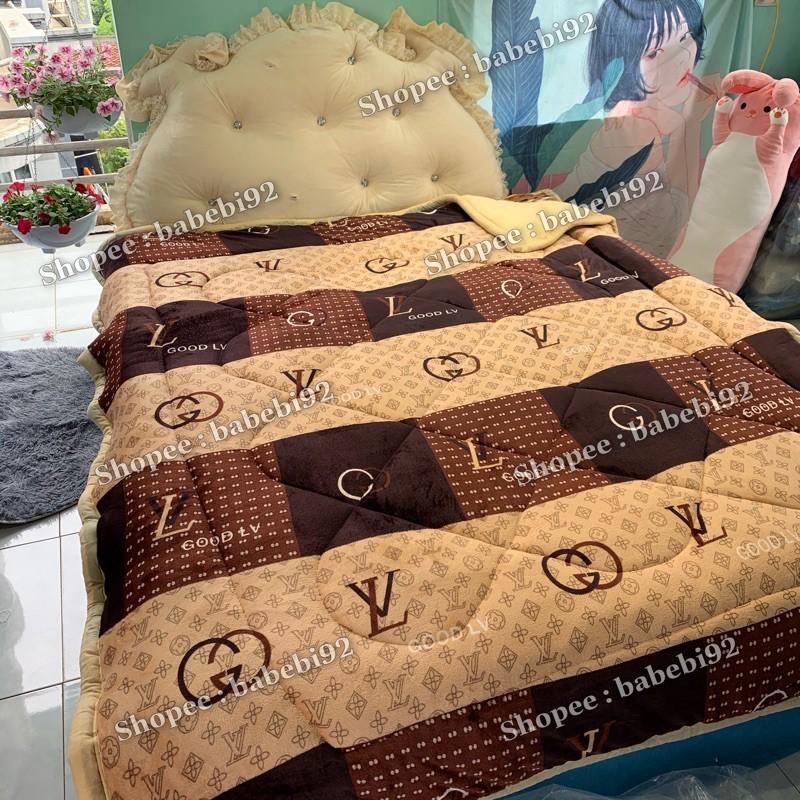 Chăn lông cừu 3 lớp dày siêu ấm phồng êm