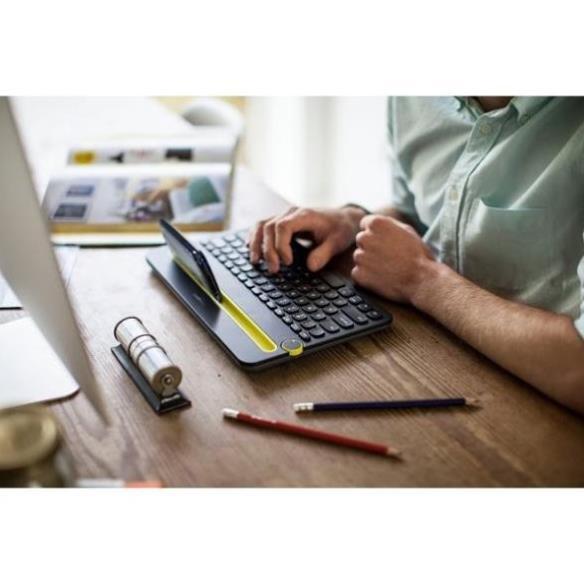 Bàn phím Logitech K480 Multi-Device Keyboard bluetooth Kết nối 3 thiết bị - Hàng chính hãng