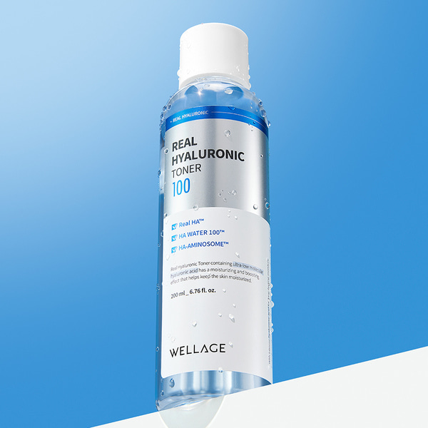 Nước hoa hồng Wellage Real Hyaluronic Toner 100 (200ml)