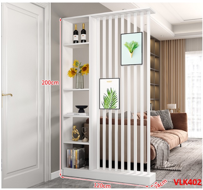 Vách ngăn phòng khách nhà bếp , vách ngăn liền kệ VLK402 - NỘI THẤT LẮP RÁP VIENDONGADV