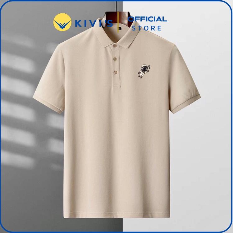 Áo thun nam polo có cổ KIVI'S cao cấp vải Cotton 100% 4 chiều kháng khuẩn, chống nhăn, thoáng mát KIVI'S