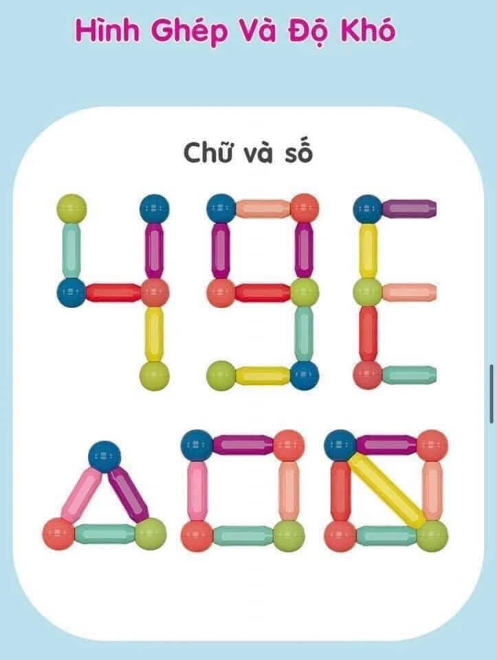 ĐỒ CHƠI XẾP HÌNH NAM CHÂM 42 CHI TIẾT