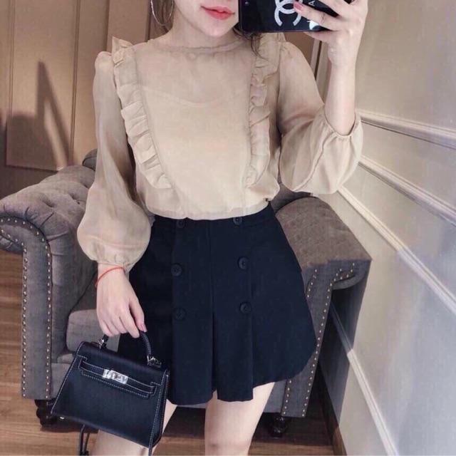 Set giả váy nút áo bèo