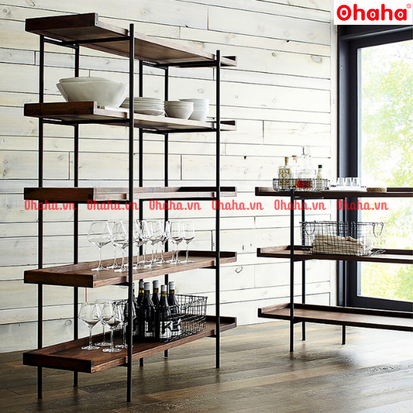 KỆ TRANG TRÍ PHÒNG KHÁCH THIẾT KẾ SANG TRỌNG OHAHA - KTT018