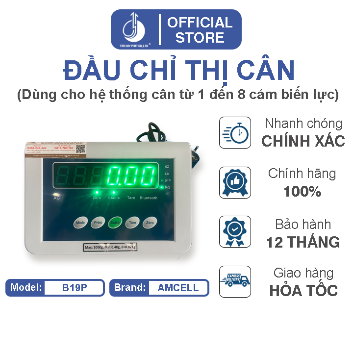 Đầu Chỉ Thị Cân Điện Tử B19P