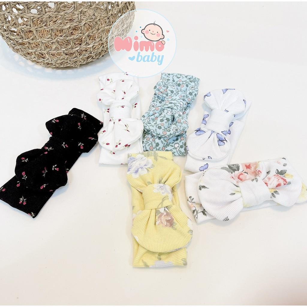 Băng đô bản to nơ tròn cho bé - vải thoáng khí mềm mại Mimo Baby BD04