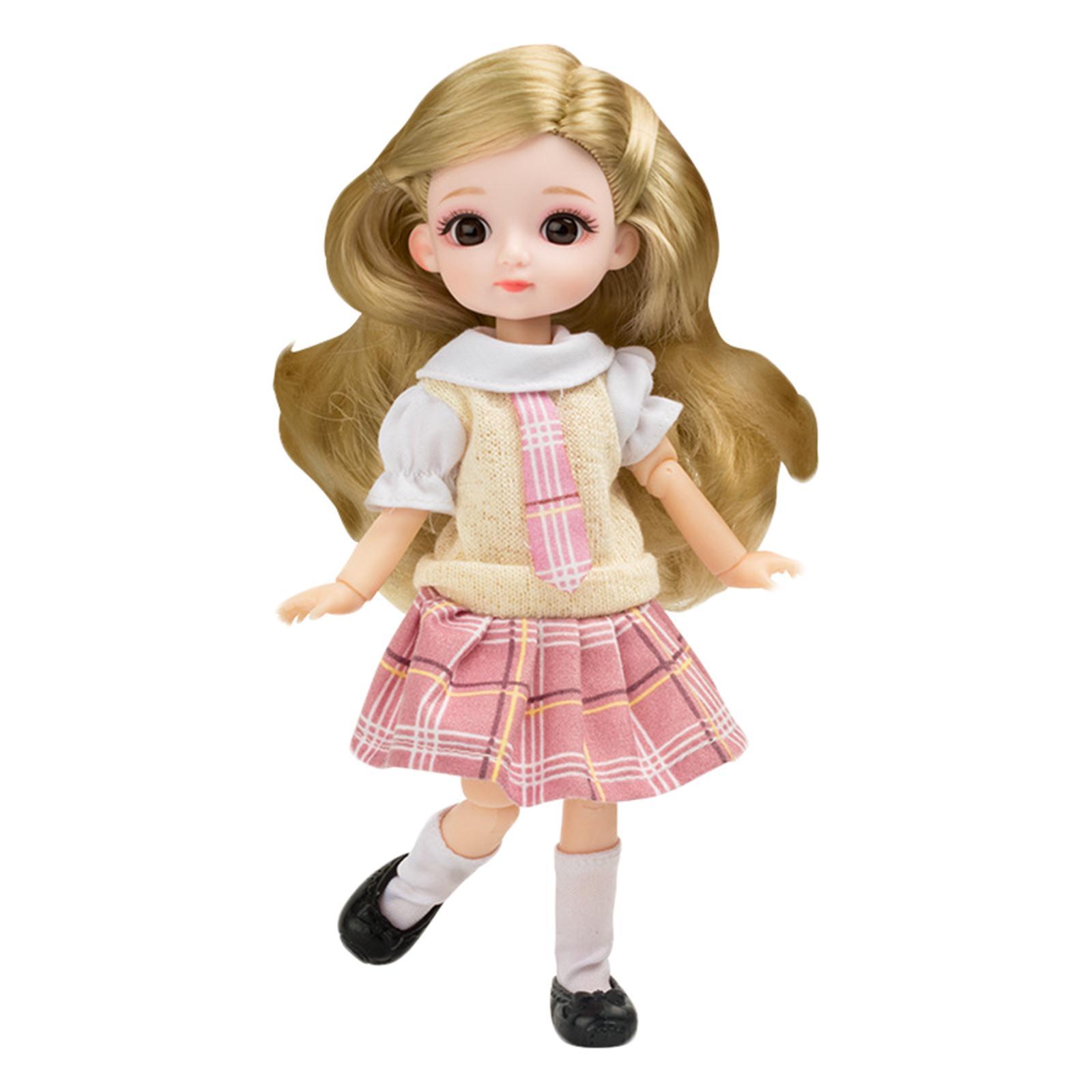 Doll Jointed 3D Makeup Dress Shoe Brown