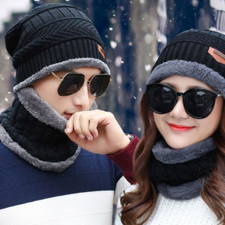 Mũ Len Nam Nữ Kèm Khăn Cổ Nón Len Kèm Khăn Quàng Cổ Người Lớn Và Trẻ Em Chống Cái Lạnh Mùa Đông - NGƯỜI LỚN MẪU 4