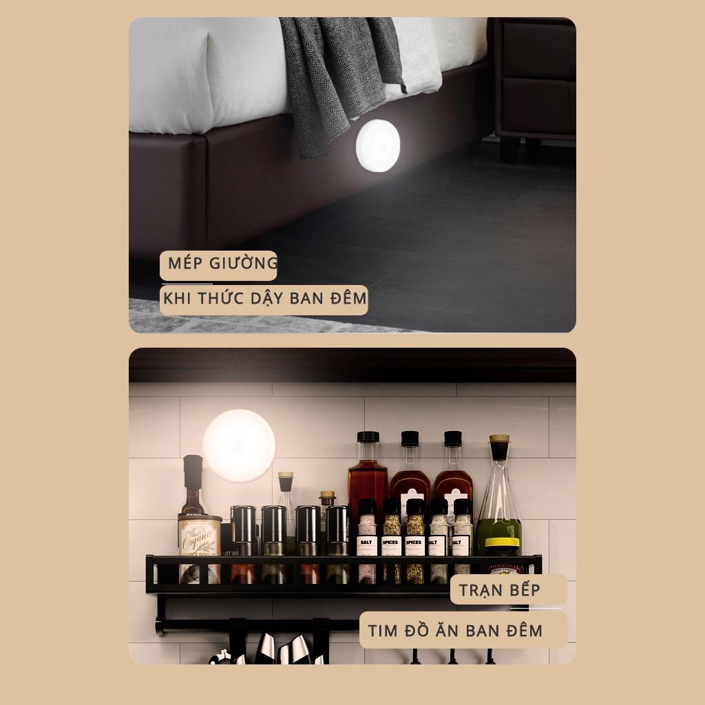 Đèn LED cảm biến tắt bật thông minh dán tường hành lang tủ quần áo di động lực hút nam châm (TL06)