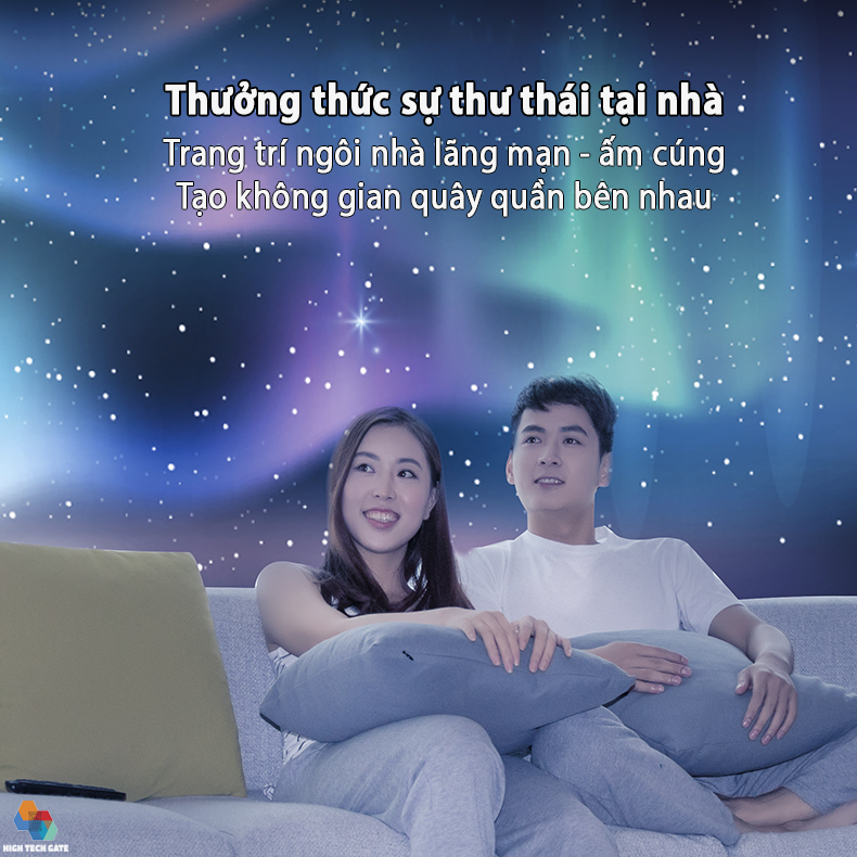 Đèn Chiếu Sao Thiên Hà Mặt Trăng CYKE Astrolabe K1090 Hiệu Ứng Mây Di Chuyển, 14 chế độ màu, Kèm Nhạc Thư Giãn Thiên Nhiên, Bầu Trời Đêm, Có Điều Khiển Cầm Tay, Trang Trí Decor Nhà Cửa, Phòng Ngủ, Hàng Chính Hãng