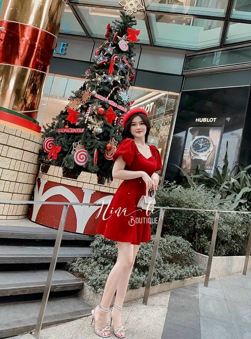 ĐẦM TAY PHỒNG ĐÍNH CƯỜM MÀU Y HÌNH