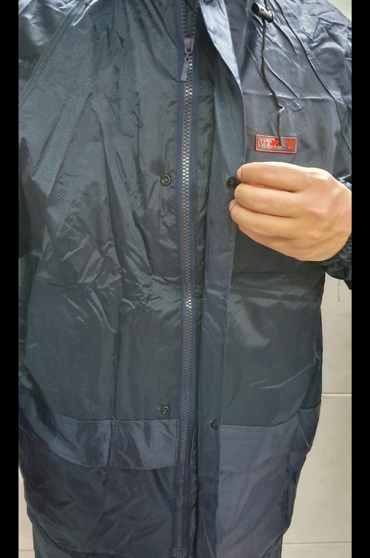Bộ quần áo mưa vải dù chống thấm 2 khóa cao cấp