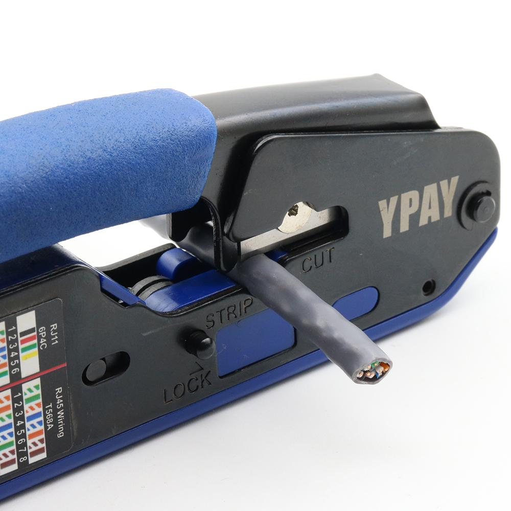 YPAY RJ45 CRIMPING TOBPING KẾT THÁNH Mạng CRIMPER STRIPPER ETHERNET CLIP TONGS RG45 CAT5E CAT5E CAT5 CAT3 RJ11 Đa chức năng