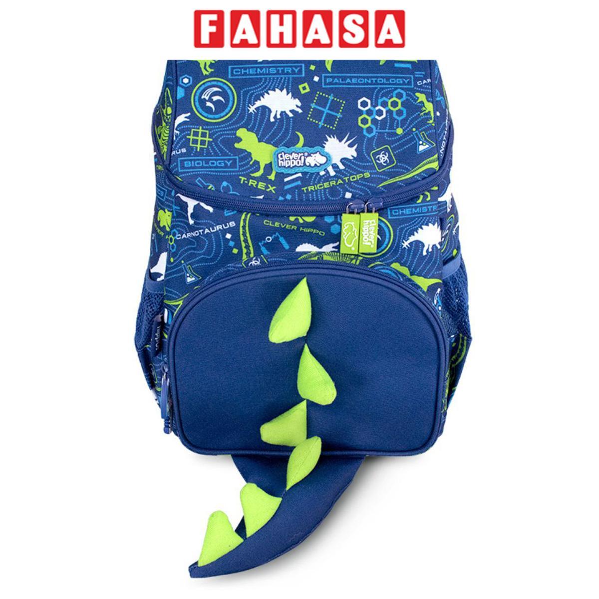 Ba Lô Hoodie Khủng Long Siêu Đẳng Có Nón - Clever Hippo BD3109/BLUE