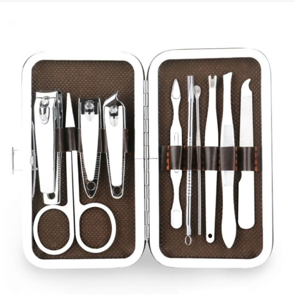 Bộ làm móng 10 món - bấm, cắt móng tay, lấy ráy tai Nail Clipper thép không gỉ