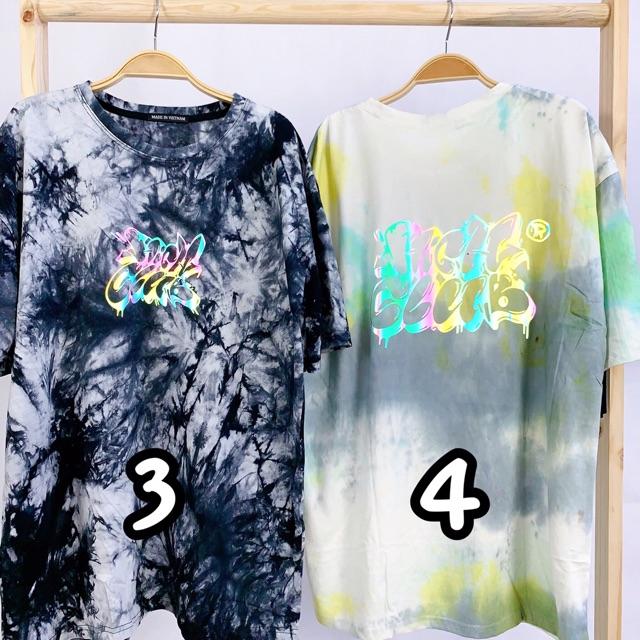 ÁO TIE DYE LOANG MÀU PHẢN QUANG 7 SẮC CẦU VỒNG SIÊU HOT
