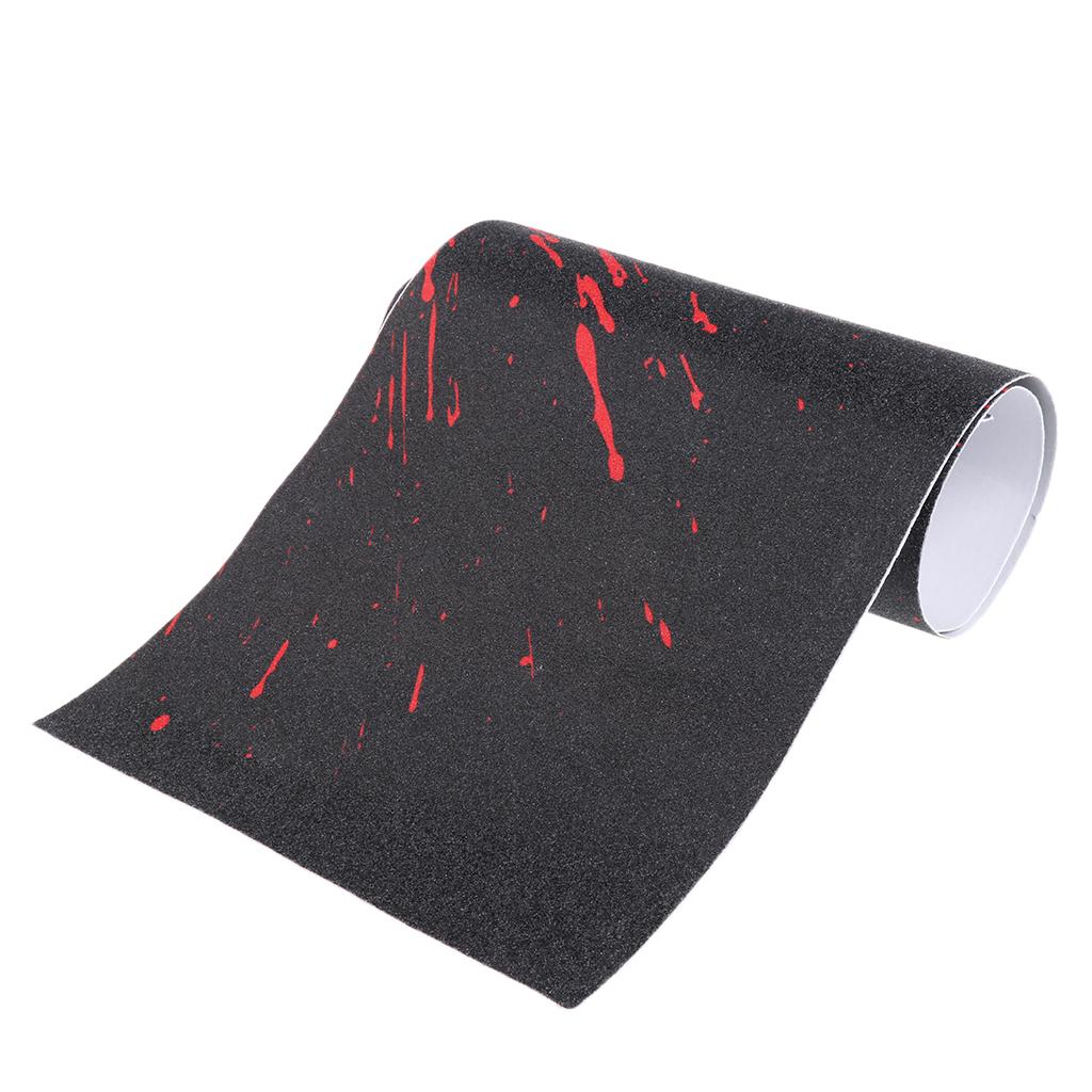 Skateboard Deck Sandpaper Grip Tape Griptape Sheet 84 x 23cm Black and red