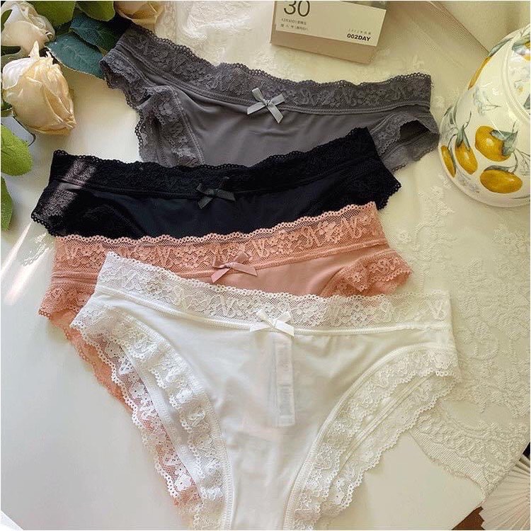 Bộ 4 Quần Lót Vic Nữ Su Ren sexy cao cấp mềm mại kháng khuẩn