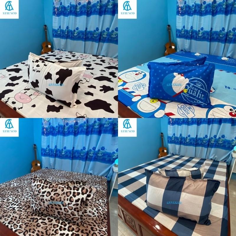 VỎ GỐI ĐẦU COTTON 45X65CM IN HỌA TIẾT NGỘ NGHĨNH CHO BÉ RUỘT GỐI BÔNG GÒN TỰ NHIÊN ÊM ÁI -THIẾT KẾ ATTENCO (BH 3TH)