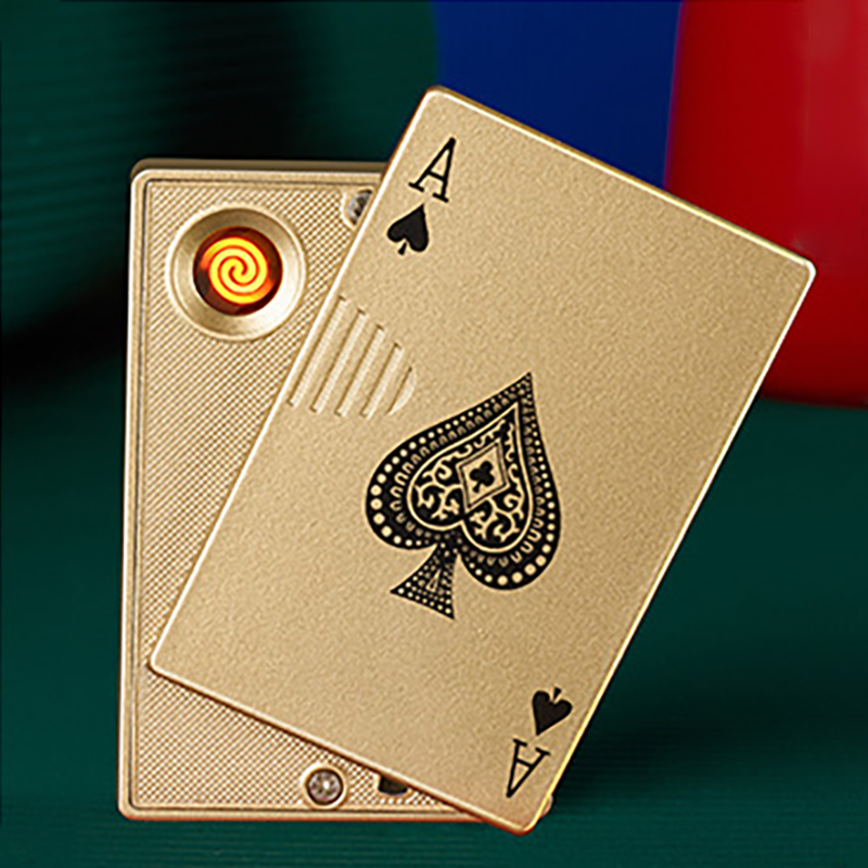 Bật Lửa Điện Hình Lá Bài – Sạc Điện