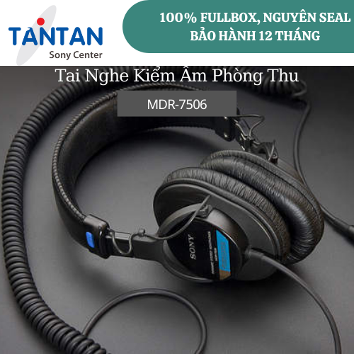 TAI NGHE SONY MDR-7506 | Kiểm Âm Chuyên Nghiệp - Drivers 40mm - Tần Số 10 Hz đến 20 kHz - Hàng Chính Hãng